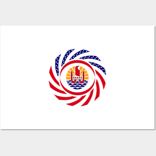 French Polynesian American Multinational Patriot Flag Series Posters and Art